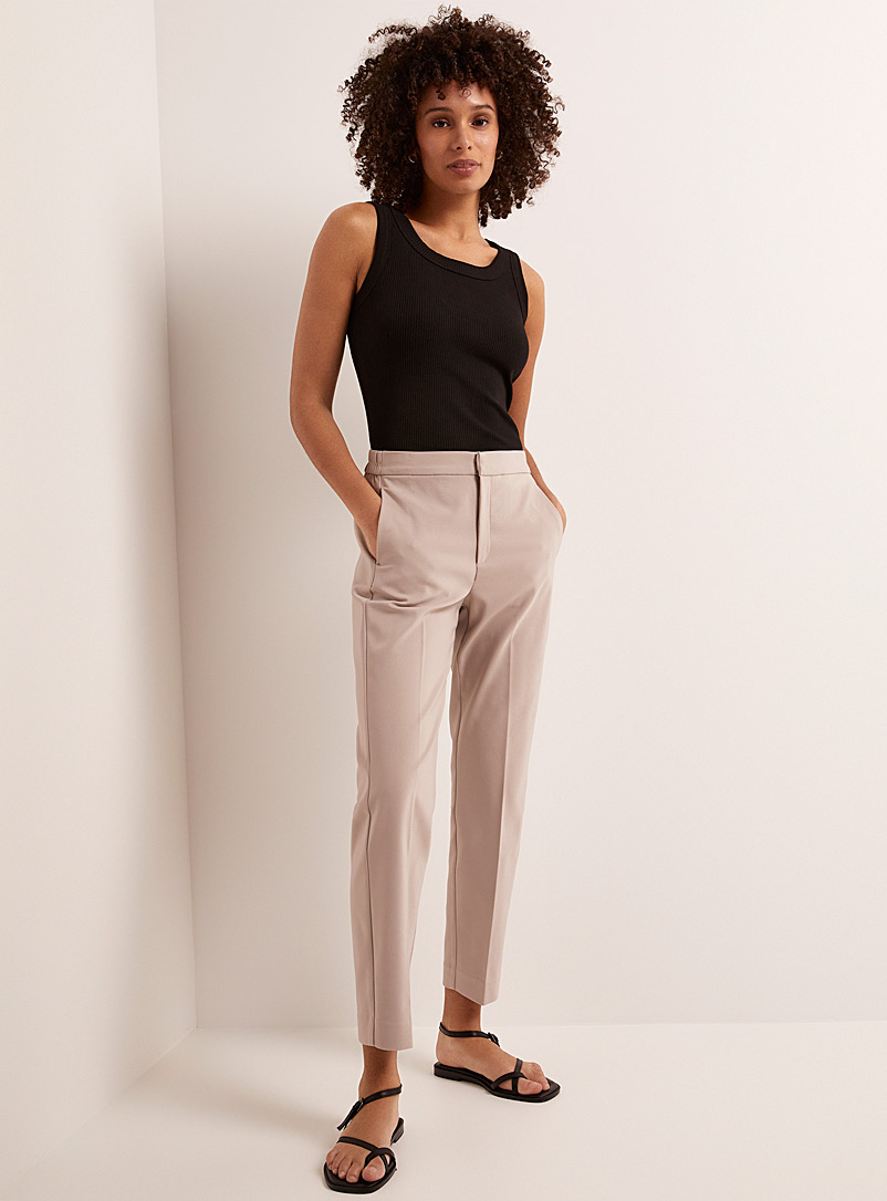 InWear: Le pantalon fuselé taille élastique Zella Beige crème pour femme