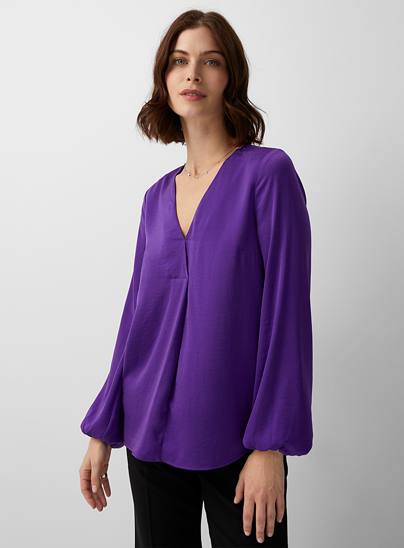 InWear Purple Rinda purple satin blouse for women