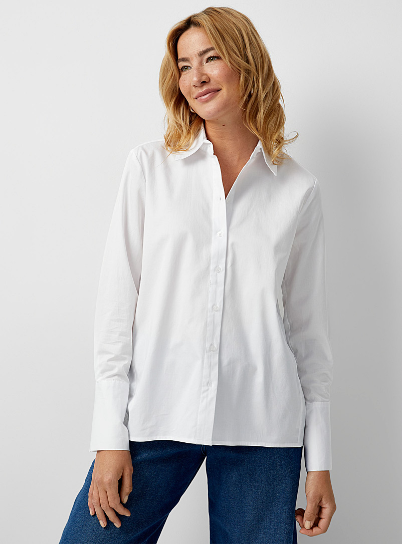 InWear White Vex cotton poplin shirt for women