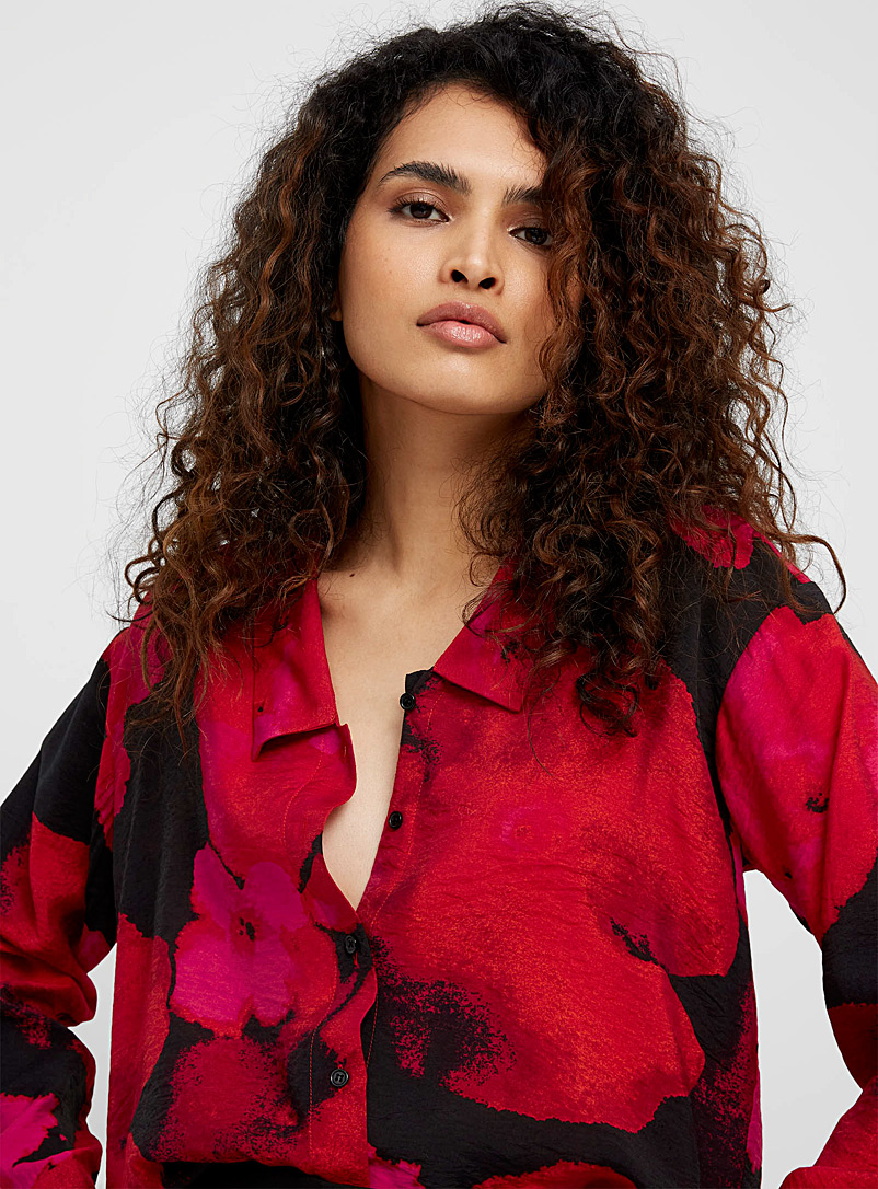 InWear: La chemise passion florale Aven Rouge pour femme