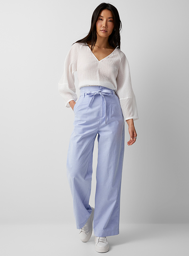 InWear: Le pantalon large chambray Bleu pâle-bleu poudre pour femme