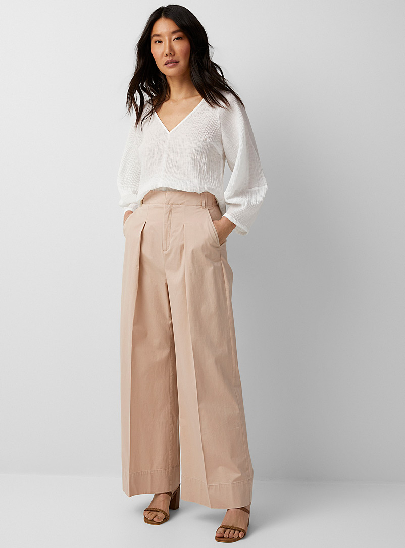 InWear: Le pantalon large taille plissée Jovie Couleur chair pour femme