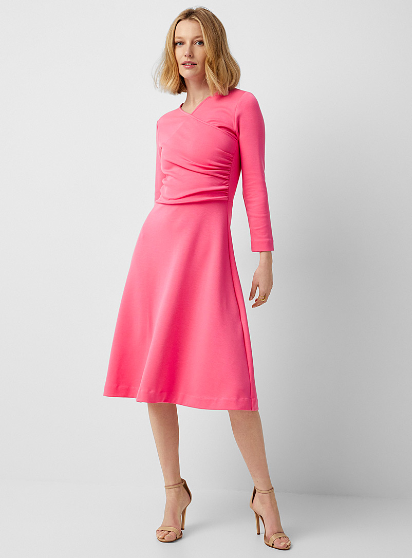 InWear Pink Moncent crossover corsage dress for women