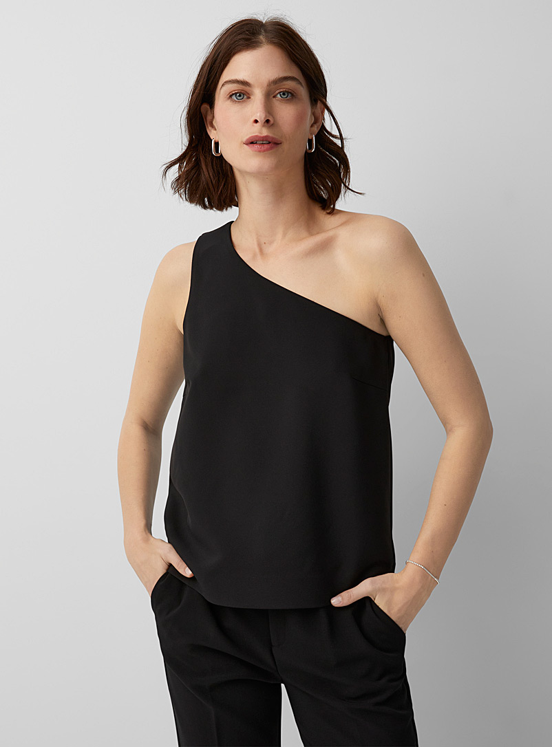 InWear Black Single-strap minimalist cami for women