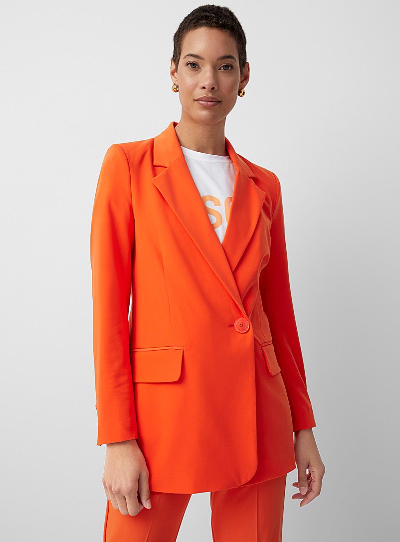 InWear Orange Adian bright orange flowy jacket for women