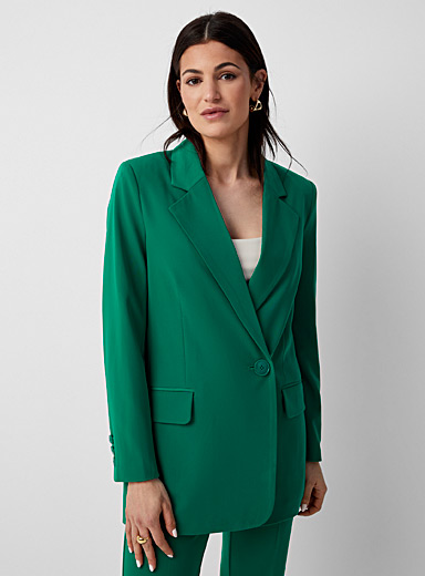 Adian pigmented green crossover blazer | InWear | Women's Blazers | Simons