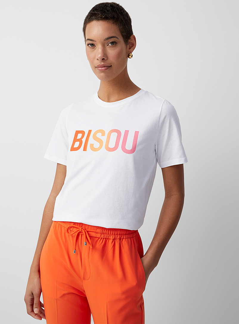 InWear White Sunset kiss T-shirt for women