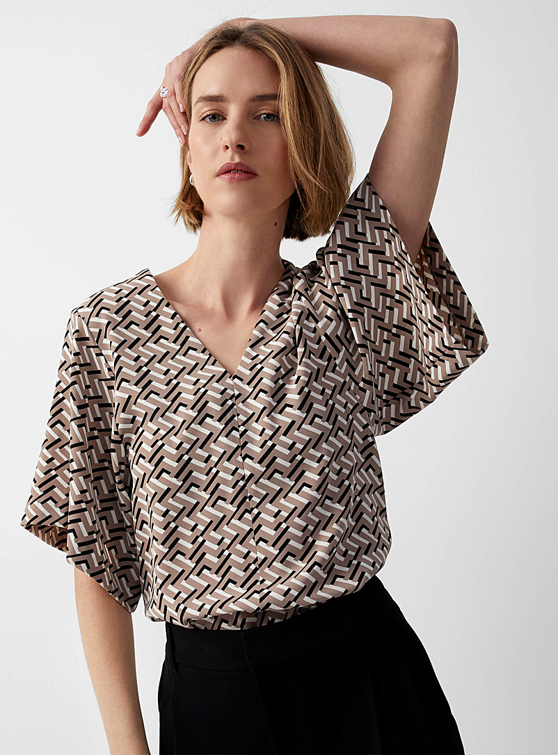 Retro herringbone boxy blouse | InWear | | Simons