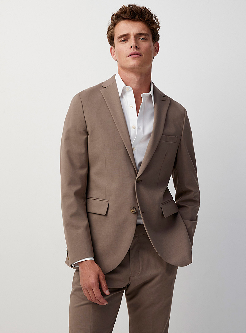 Matinique Light Brown Taupe washable jacket Semi-slim fit for men