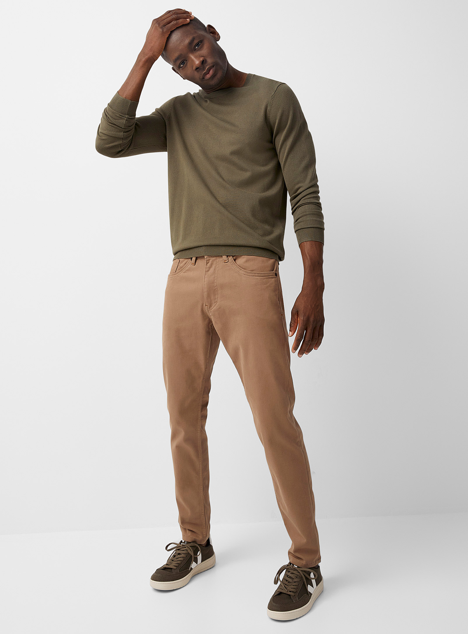 Matinique Five-pocket Stretch Pant Straight Fit In Sand