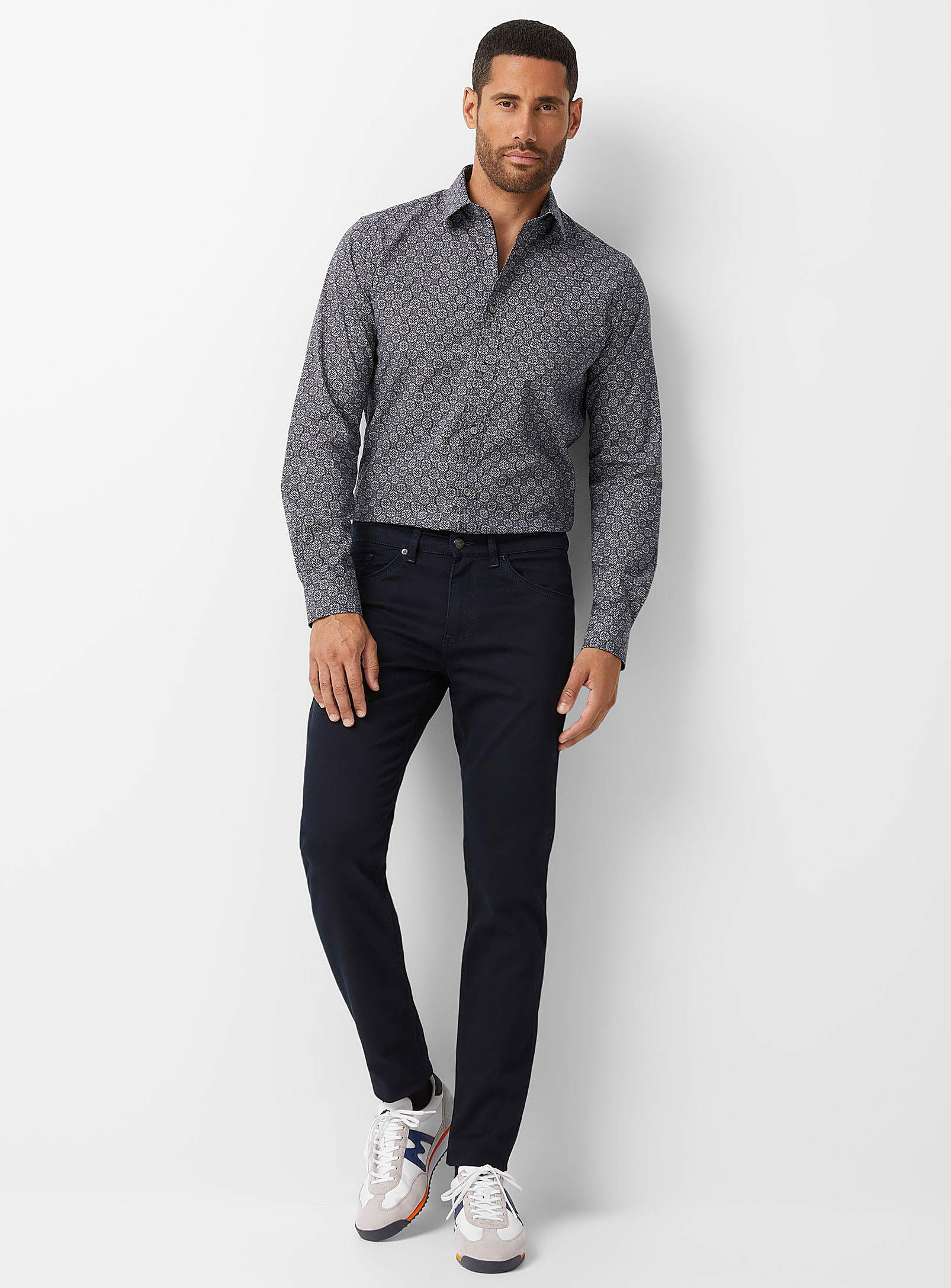 Matinique Five-pocket Stretch Pant Straight Fit In Marine Blue