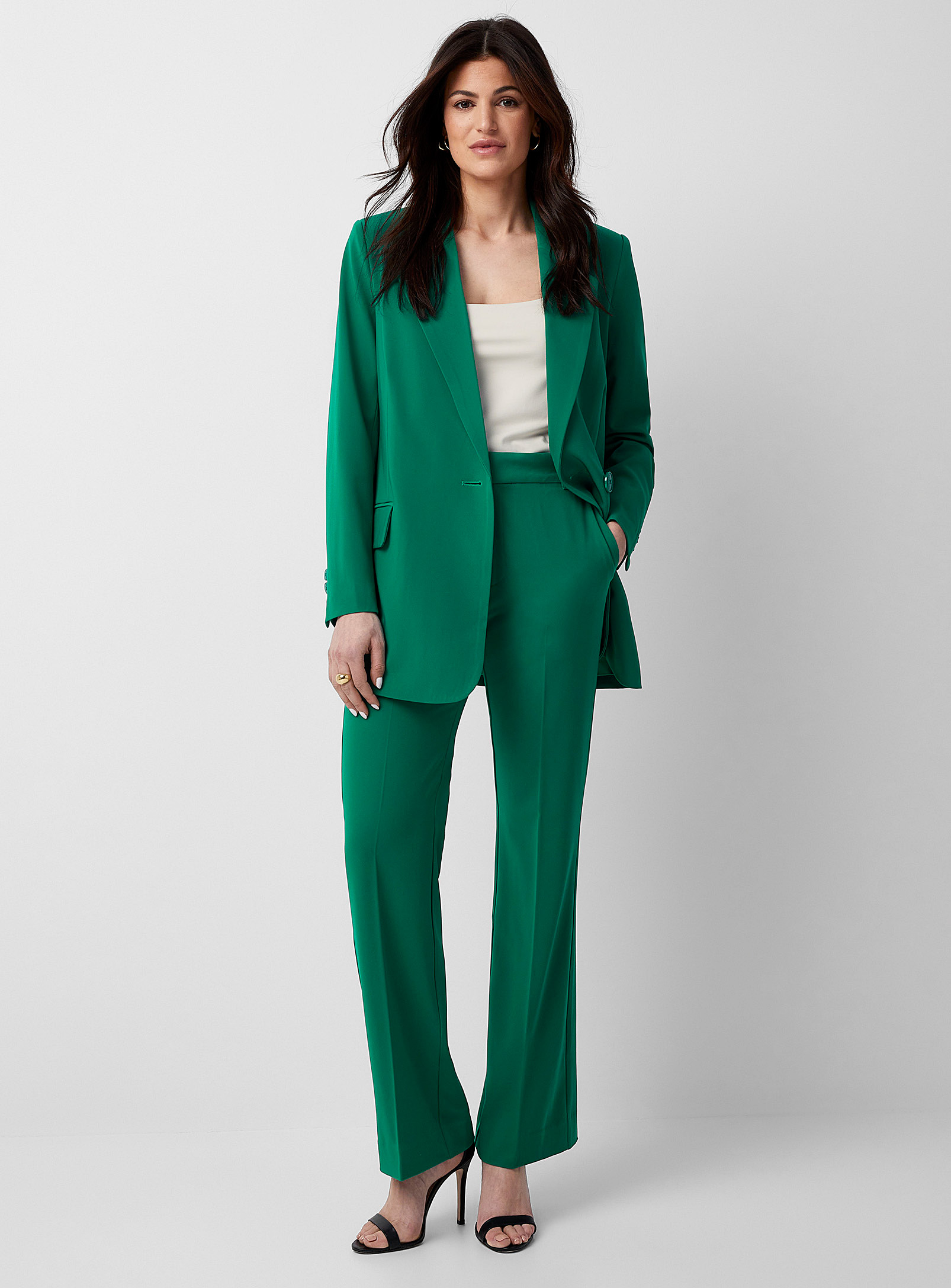 InWear - Le pantalon habillé vert pigmenté Veta