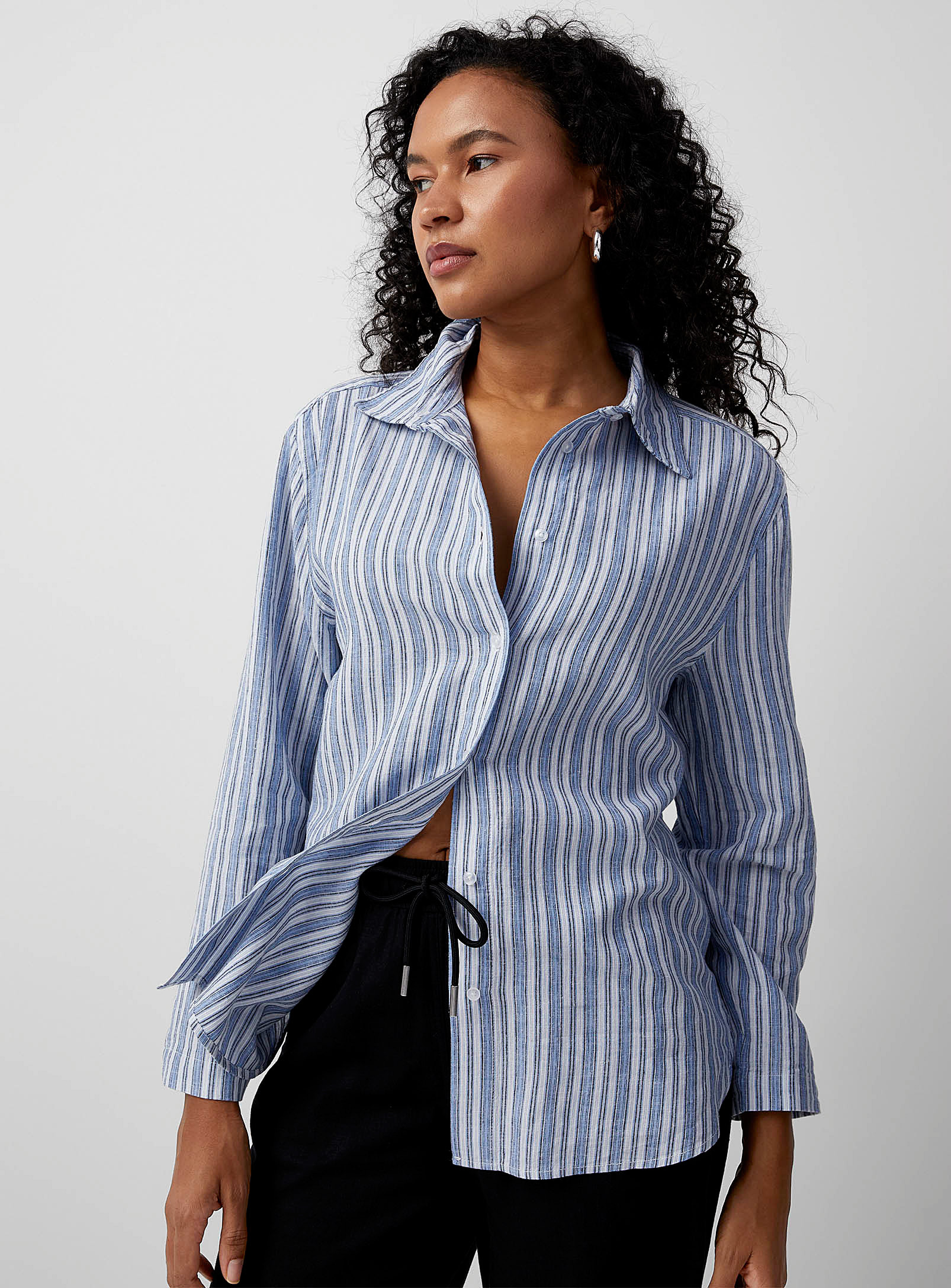 InWear - Women's Ellie blue stripes loose shirt