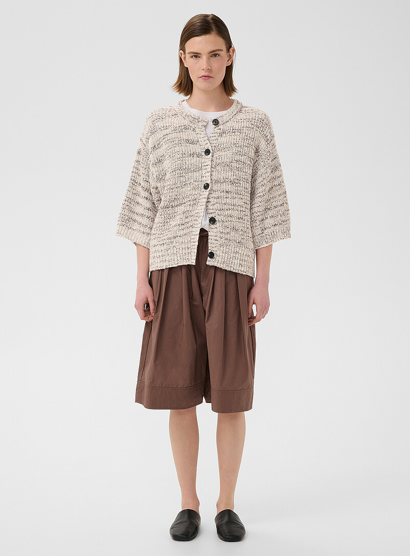 Mixed weave neutral tone cardigan product image 2
