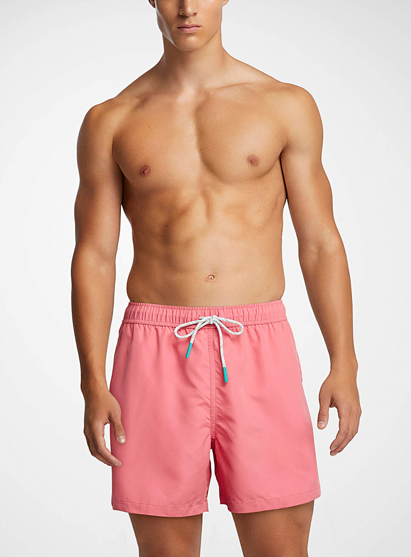 I.FIV5 Dusky Pink Peachskin recycled fibre swim short for men