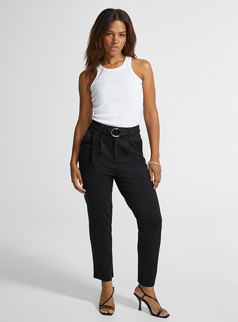 Icône Black Ponte tapered pant for women