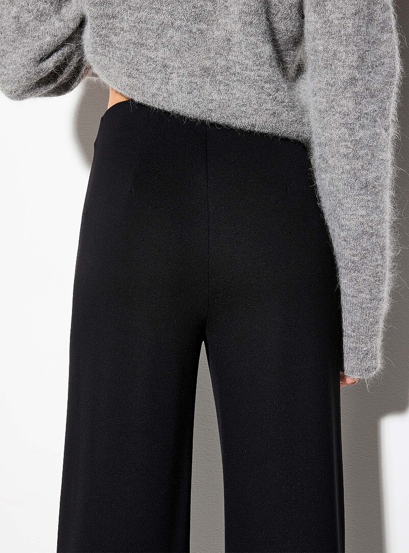 Ic&ocirc;ne: Le pantalon large point de Rome Brun noisette pour femme