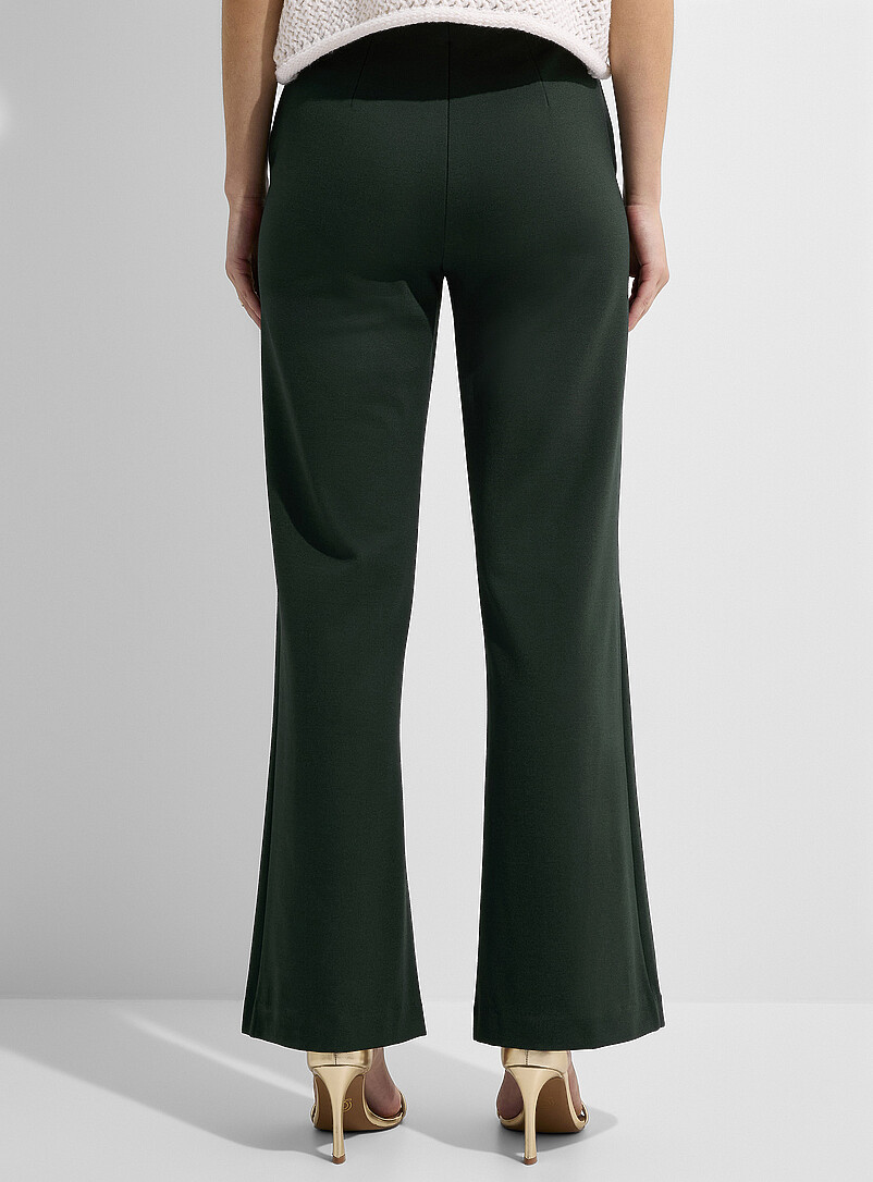 Ic&ocirc;ne: Le pantalon large point de Rome Brun noisette pour femme