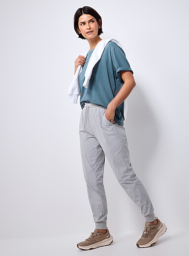Stretch canvas joggers