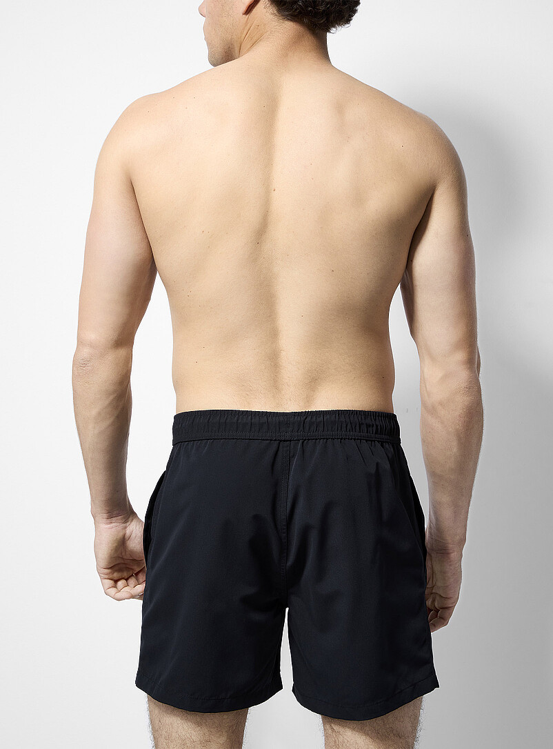 Simons: Le maillot short couleur unie Vert fonc&eacute; - Mousse pour homme