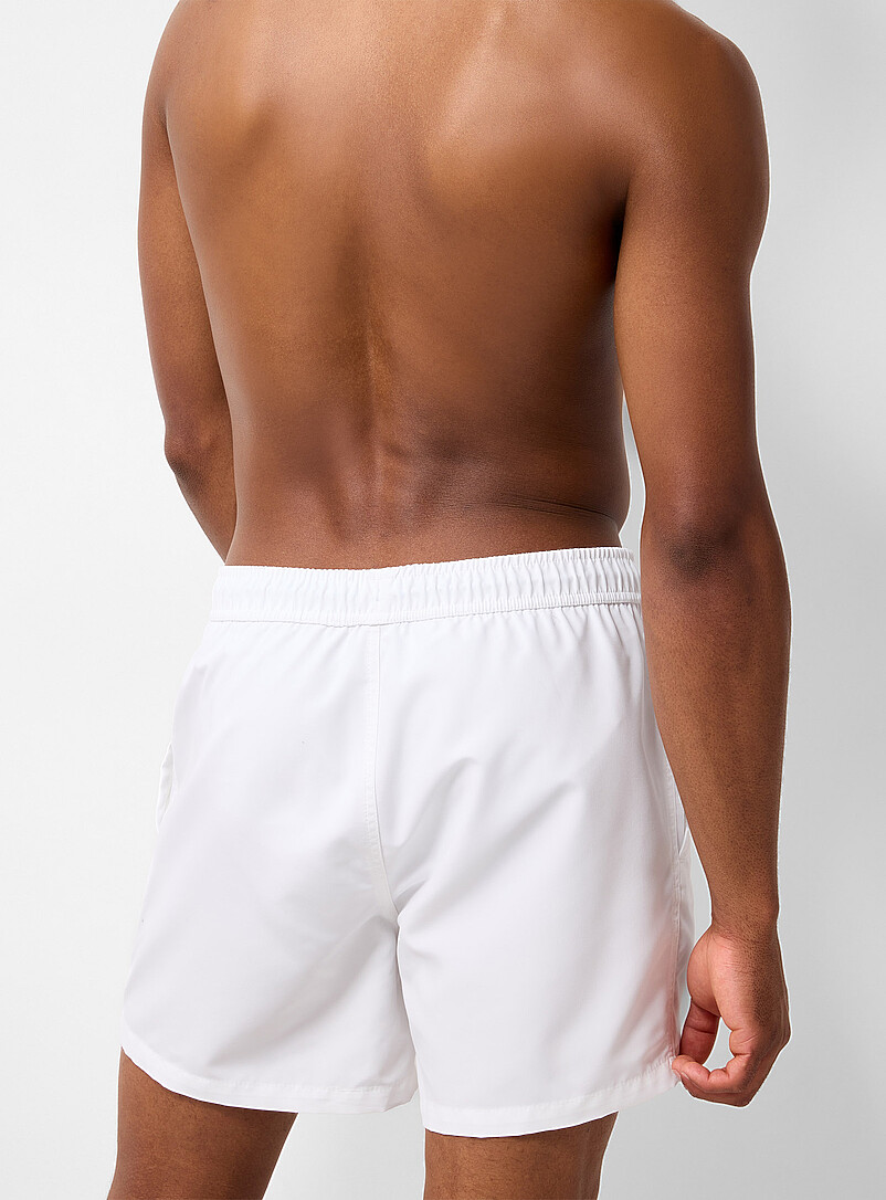 Simons: Le maillot short couleur unie Vert fonc&eacute; - Mousse pour homme