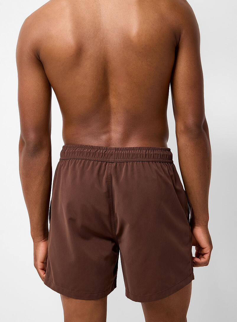 Simons Mossy Green Solid-coloured swim short for men