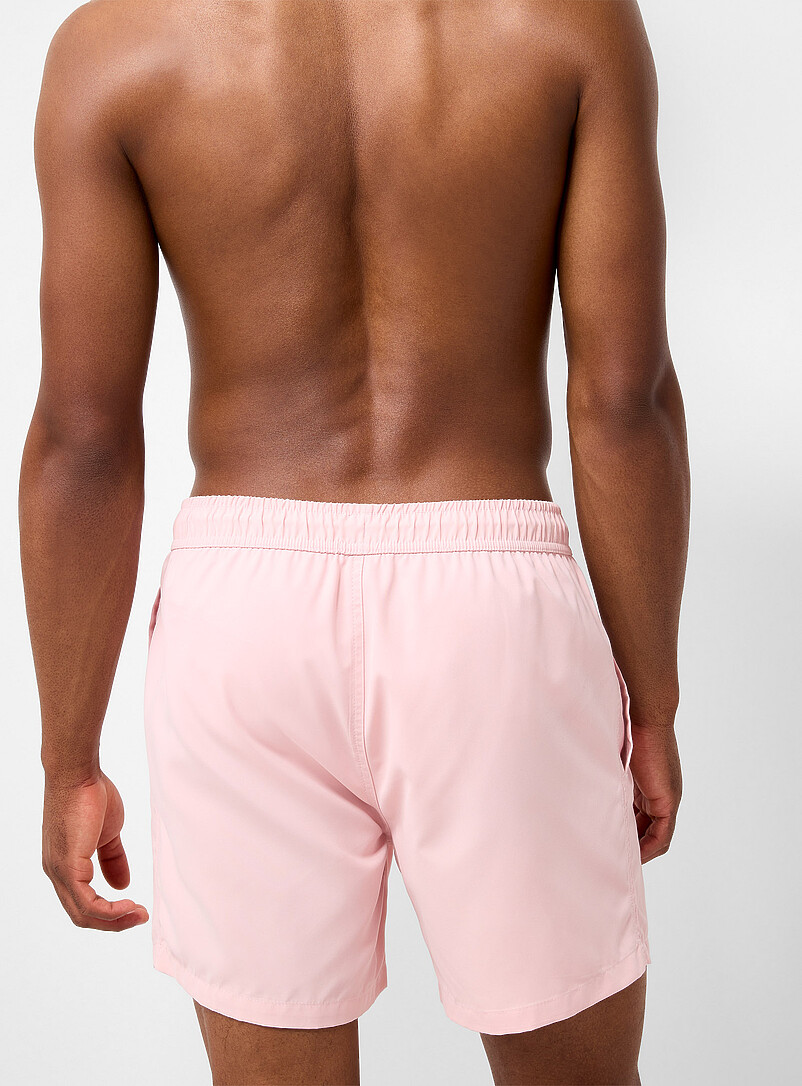 Simons: Le maillot short couleur unie Vert fonc&eacute; - Mousse pour homme