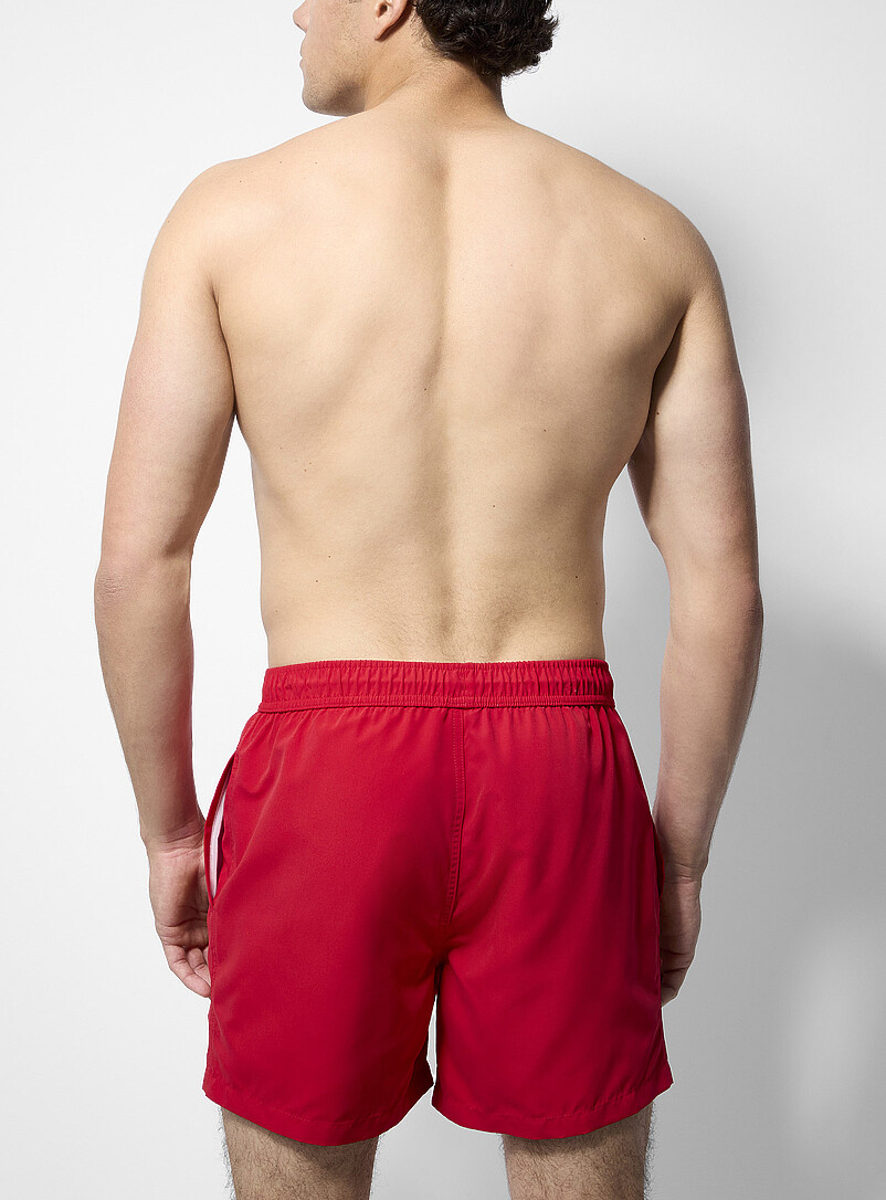 Simons Mossy Green Solid-coloured swim short for men