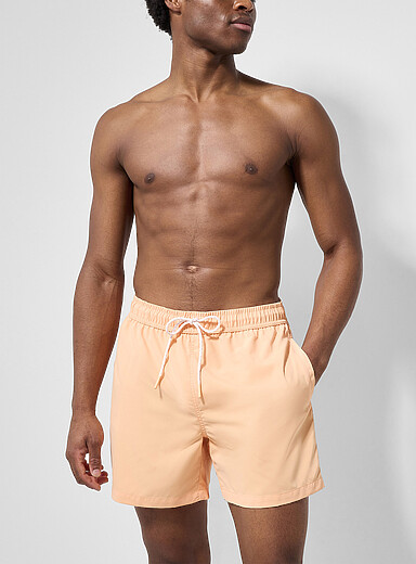 Simons Peach Solid-coloured swim short for men
