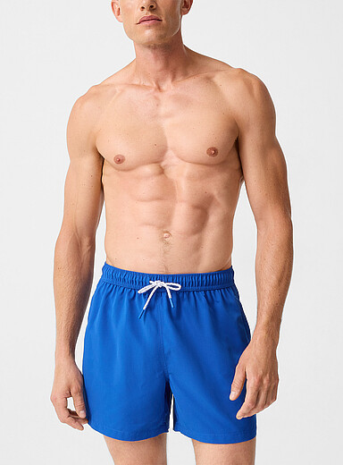 Simons Blue Solid-coloured swim short for men