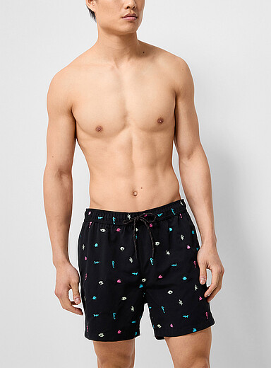 Simons: Le maillot short broderies de vacances Oxford pour homme