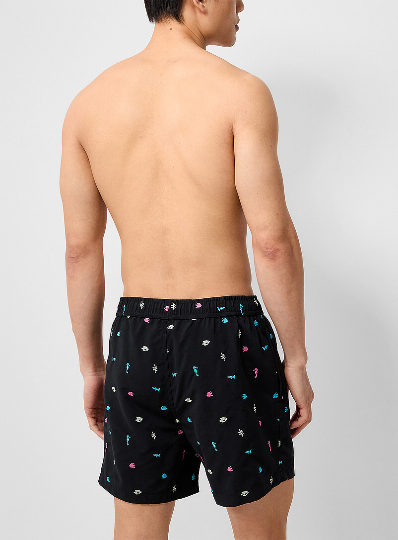 Simons Pine/Bottle Green Vacation embroidery swim short for men