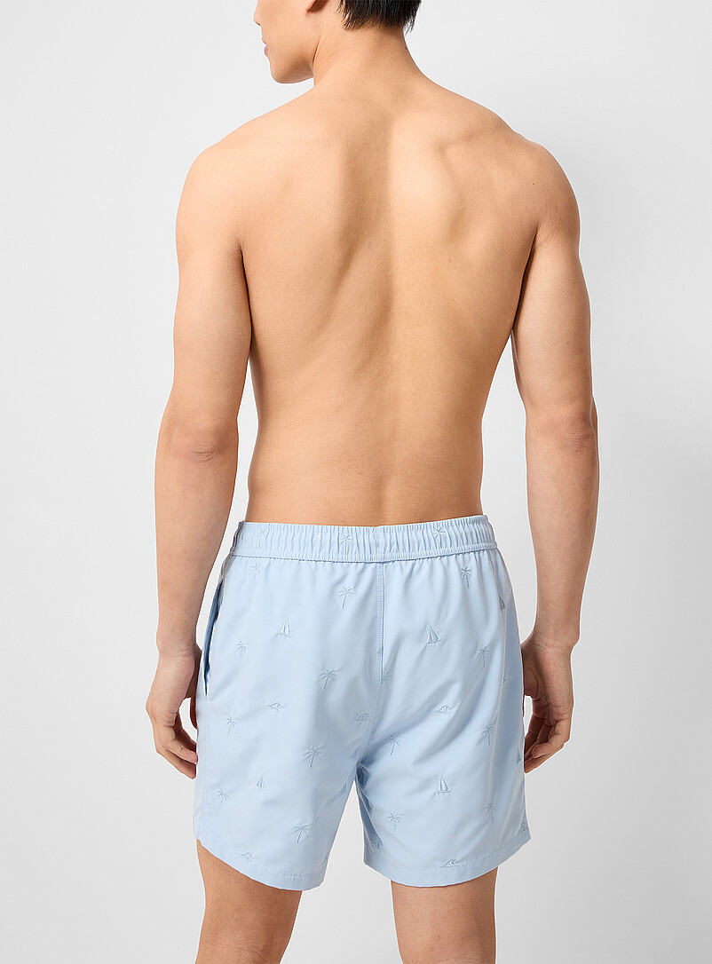Simons: Le maillot short broderies de vacances Vert bouteille - Sapin pour homme