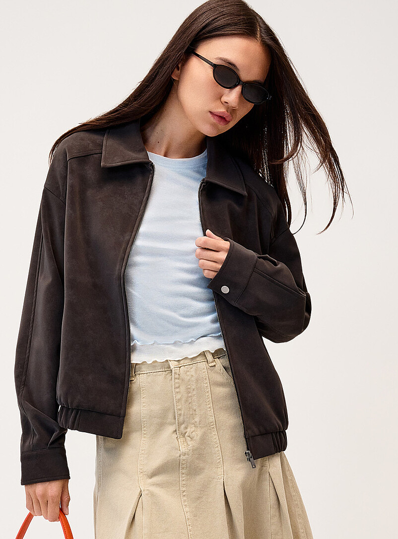 Twik: La veste ample fini su&eacute;d&eacute; Brun pour femme