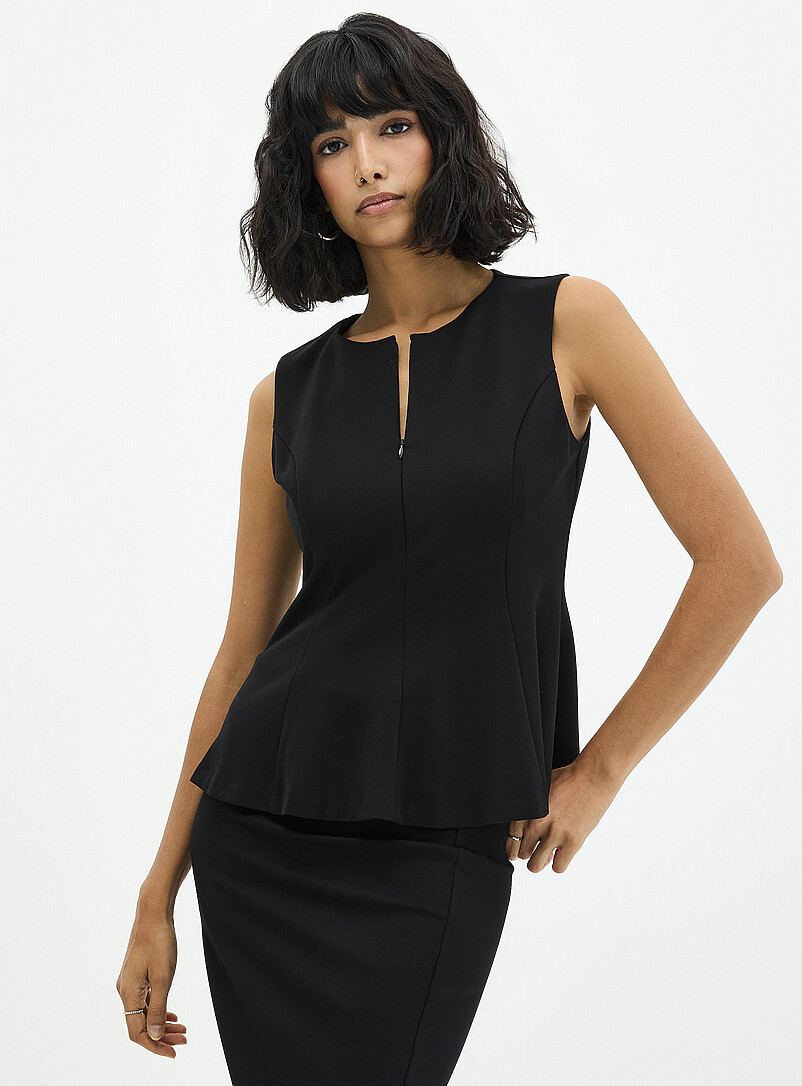 Thick jersey peplum waist camisole | Icône | | Simons