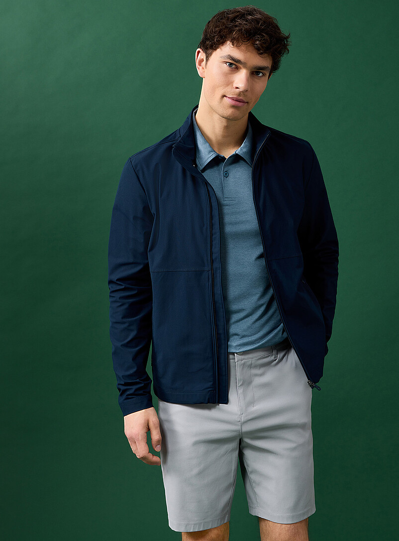 I.FIV5: La veste de golf col montant extensible Noir pour homme