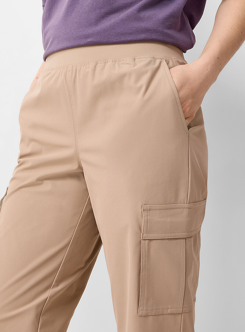 I.FIV5: Le pantalon cargo jambe droite Sable pour femme
