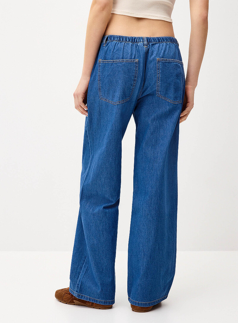 Drawcord-waist wide-leg jean | Twik | Regular Waist | Simons