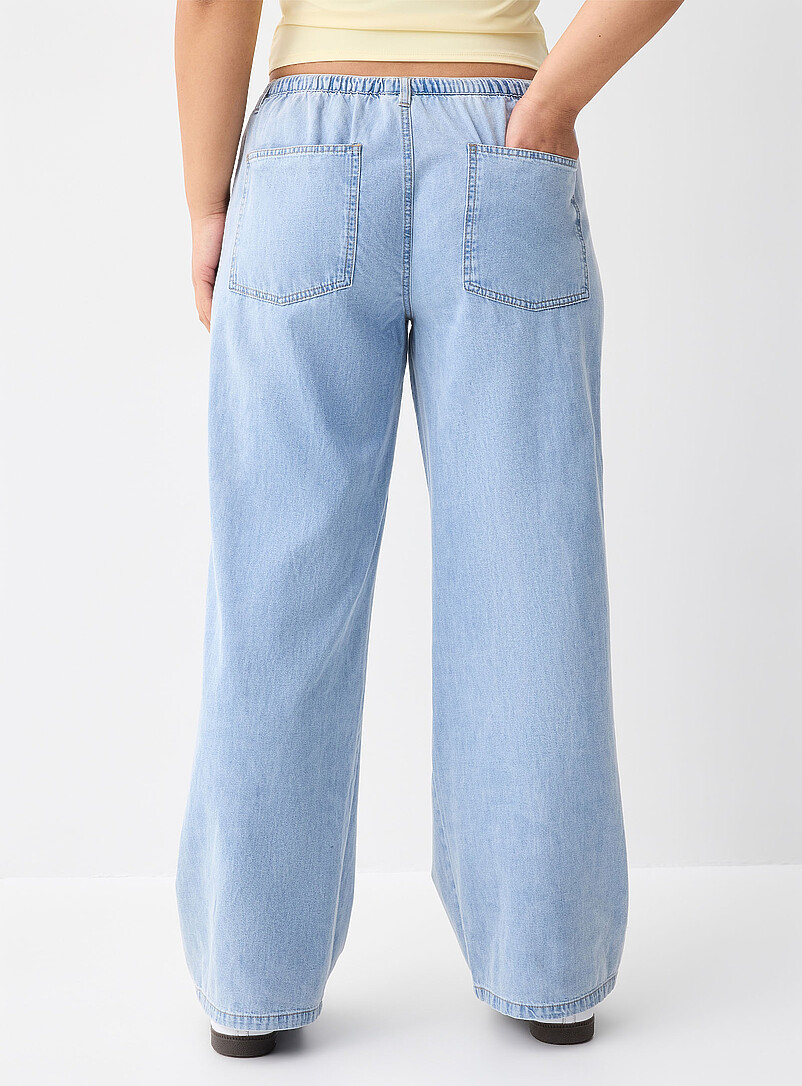 Twik Royal/Sapphire Blue Drawcord-waist wide-leg jean for women