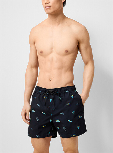 Colourful print swim short