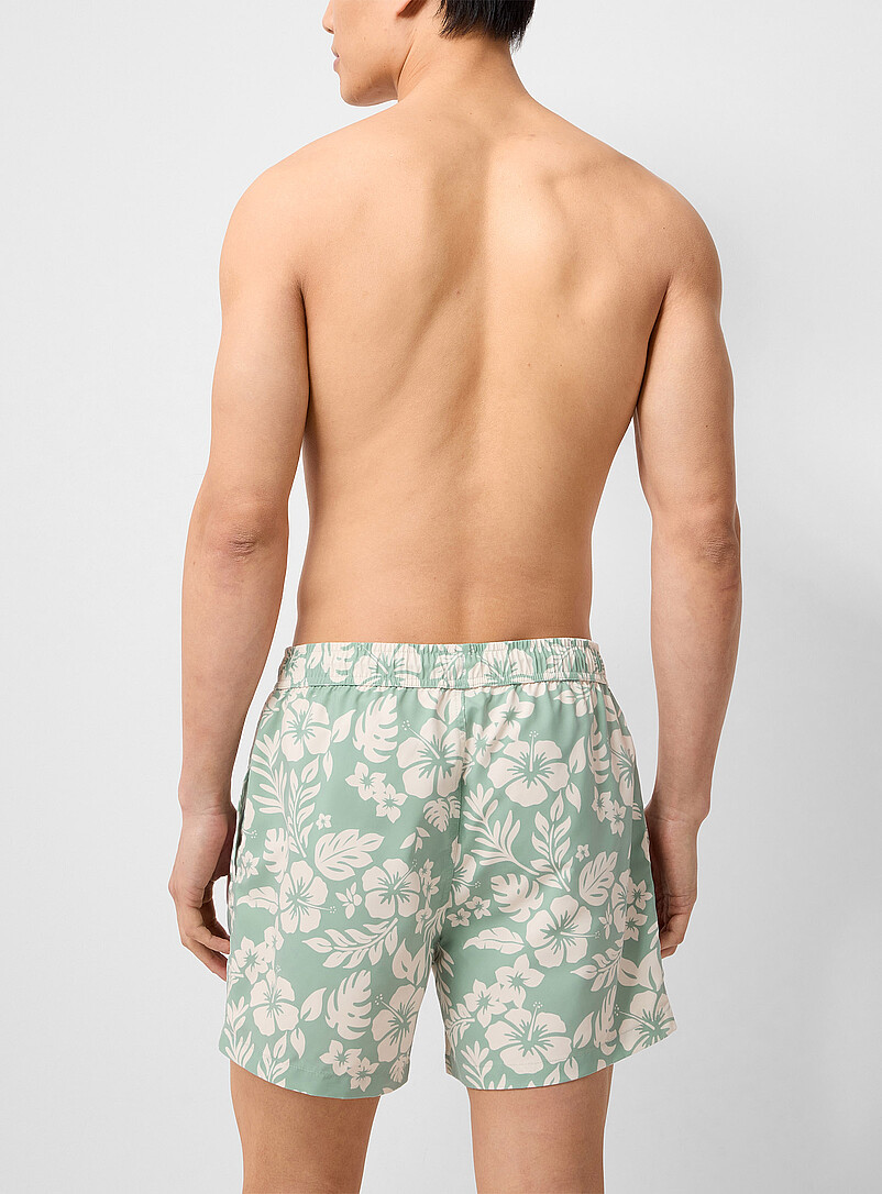 Simons Crimson Colourful print swim short for men