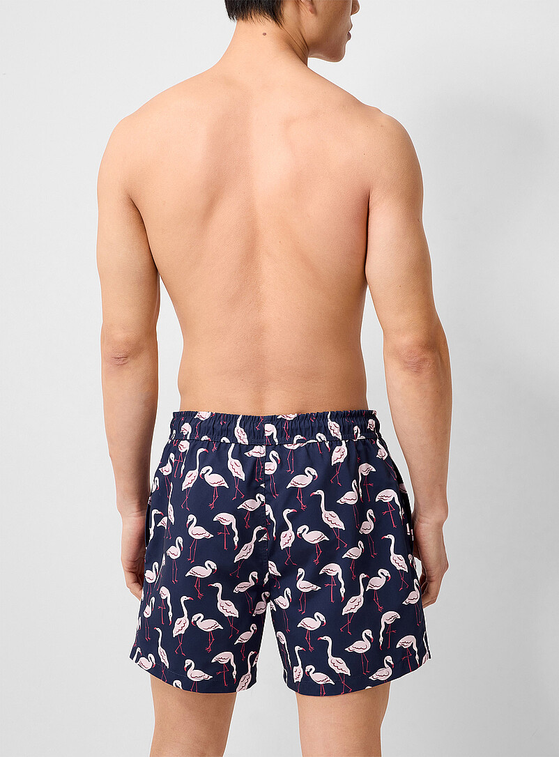 Simons Crimson Colourful print swim short for men