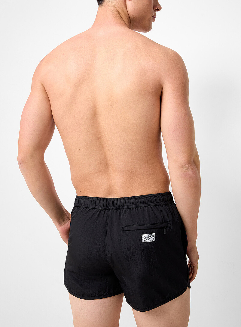 Simons: Le maillot short effet froiss&eacute; Noir pour homme