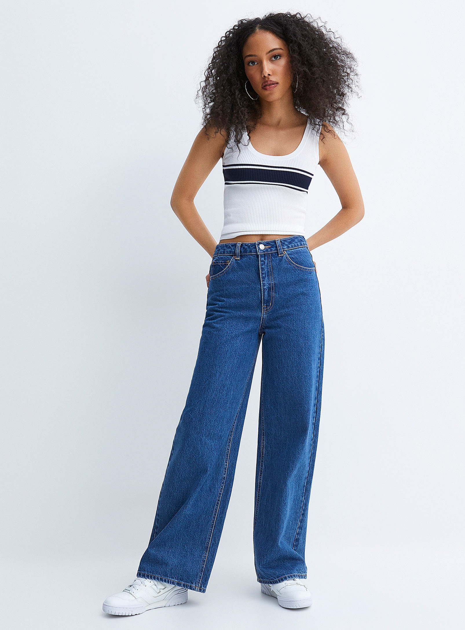 Twik Recycled Cotton Extra-wide-leg Jean Rb Fit In Sapphire Blue
