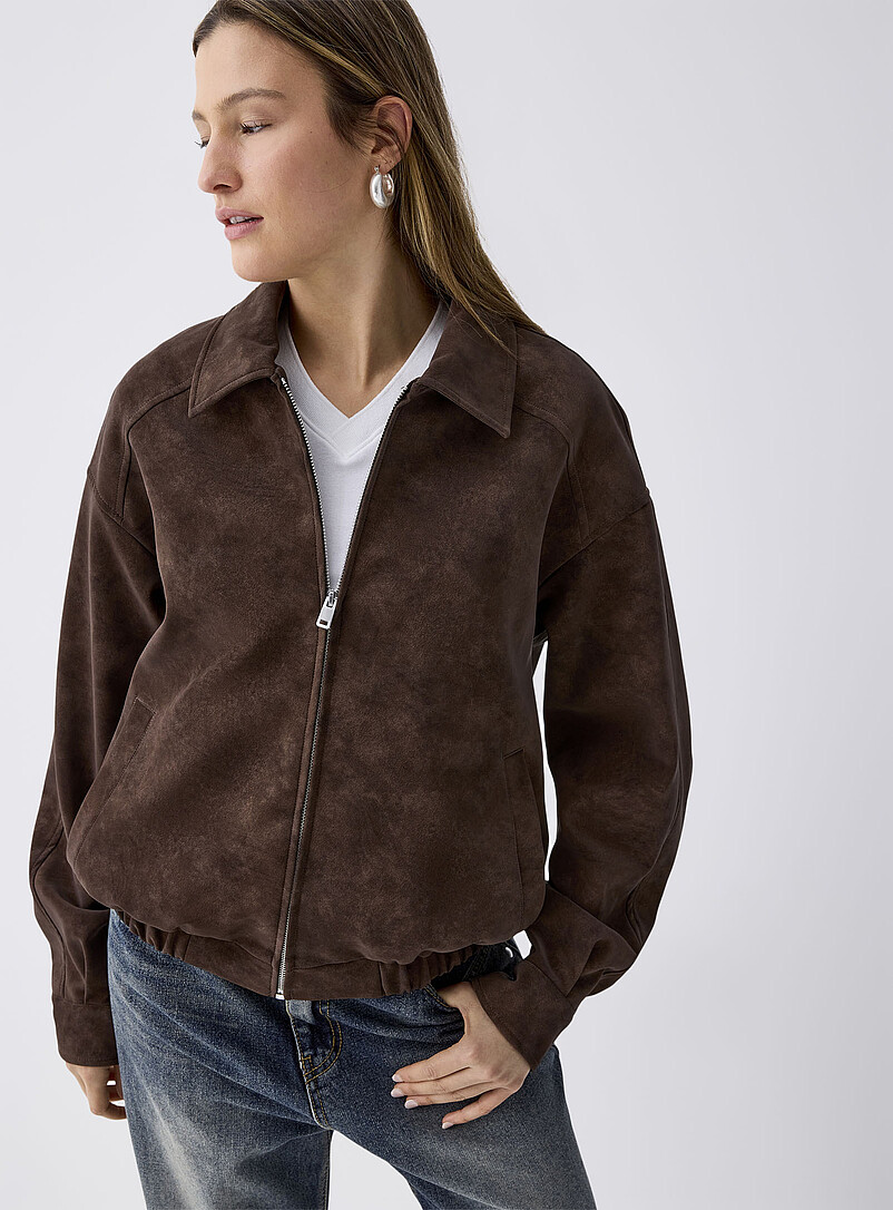 Oversized suede-finish jacket product image 2