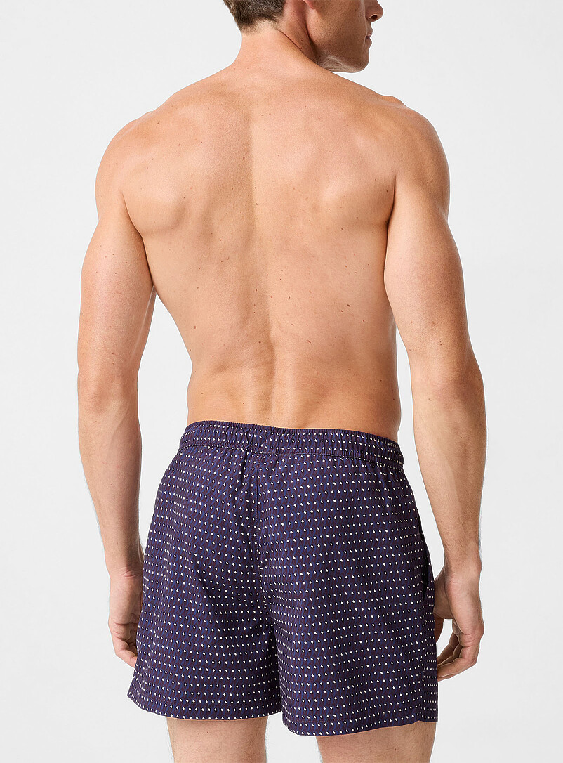 Natural drawstring geo-pattern swim short product image 2