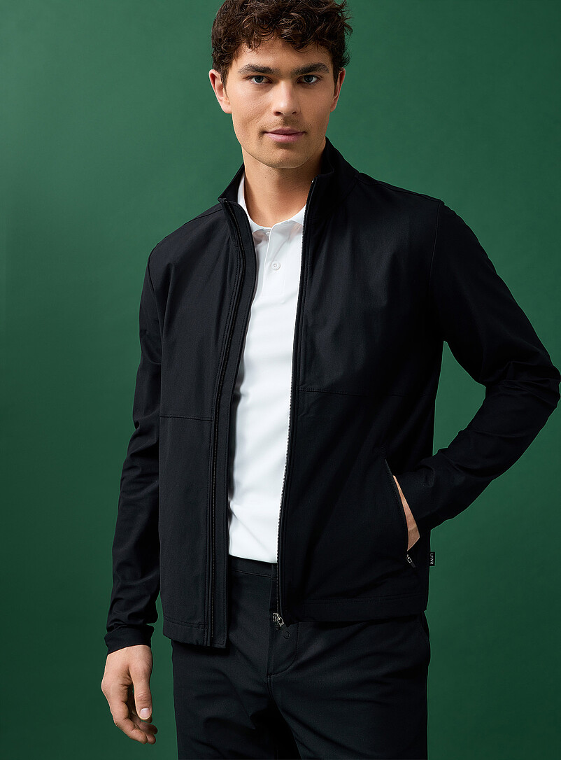 Stretch stand-collar golf jacket product image (primary)