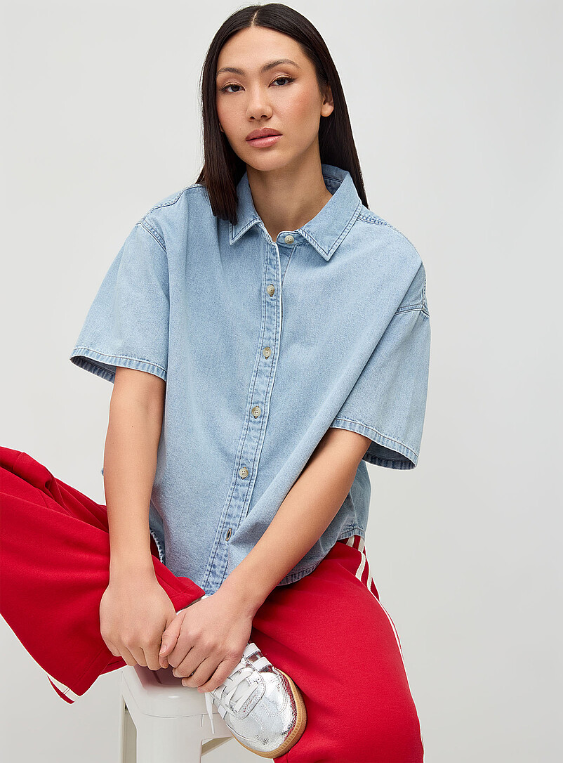 Boxy-Fit Denim Shirt