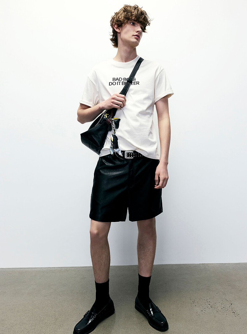 Faux-leather short Inseam: 6" (15.5 cm) product image (primary)