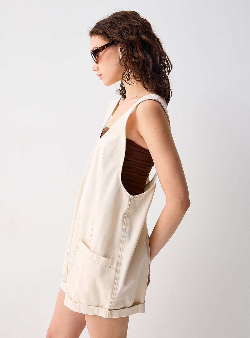 Denim Carpenter Romper